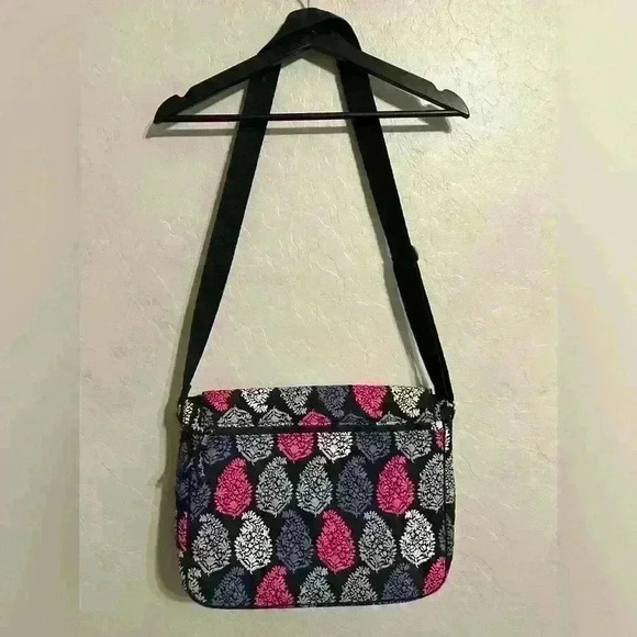 Vera Bradley Laptop Shoulder Bag in Pink, Grey and Black Print - Picture 3 of 8